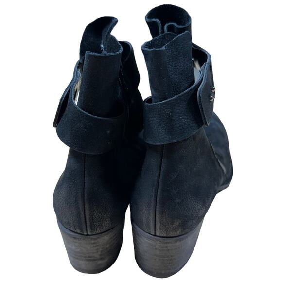 Paul Green NWOB Dallas Nubuck Suede Black Leather Ankle Bootie Size 5.5 (US 8) - Picture 5 of 10